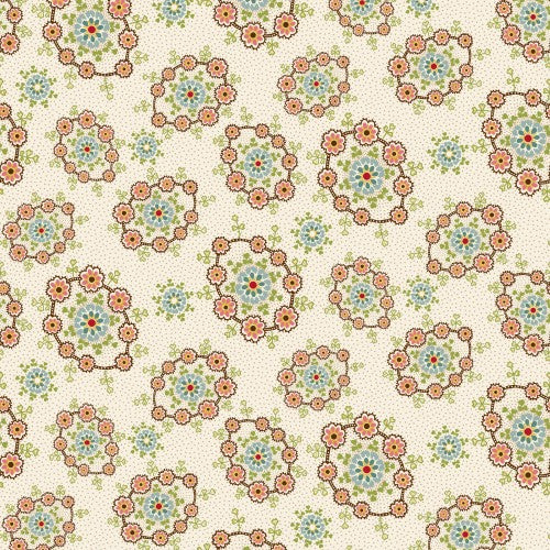 118" Candlelight & Romance Floral Wreaths Cotton Wideback Fabric Per Yard