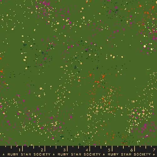 Dark Green Speckled Metallic Sarah 43"/44" Fabric Per Yard