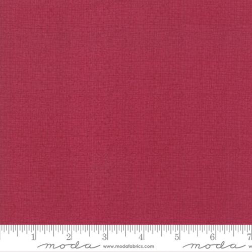 Thatched Cranberry Cotton Wideback Fabric Per Yard
