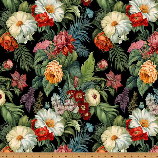 Multicolor Tropical Island Bouquet 43"/44" Fabric Per Yard