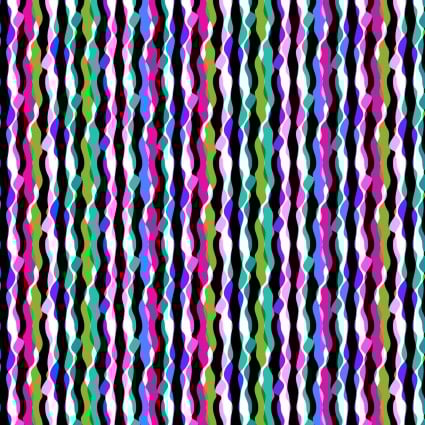 Flock Together Wavy Stripe Jewel Cotton 44"/45" Fabric Per Yard