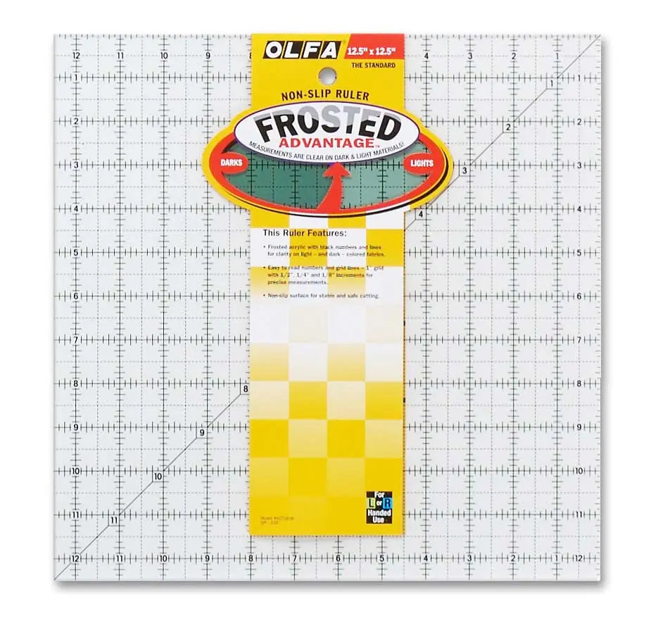 Frosted Acrylic Olfa Ruler 12-1/2in x 12-1/2in The Standard