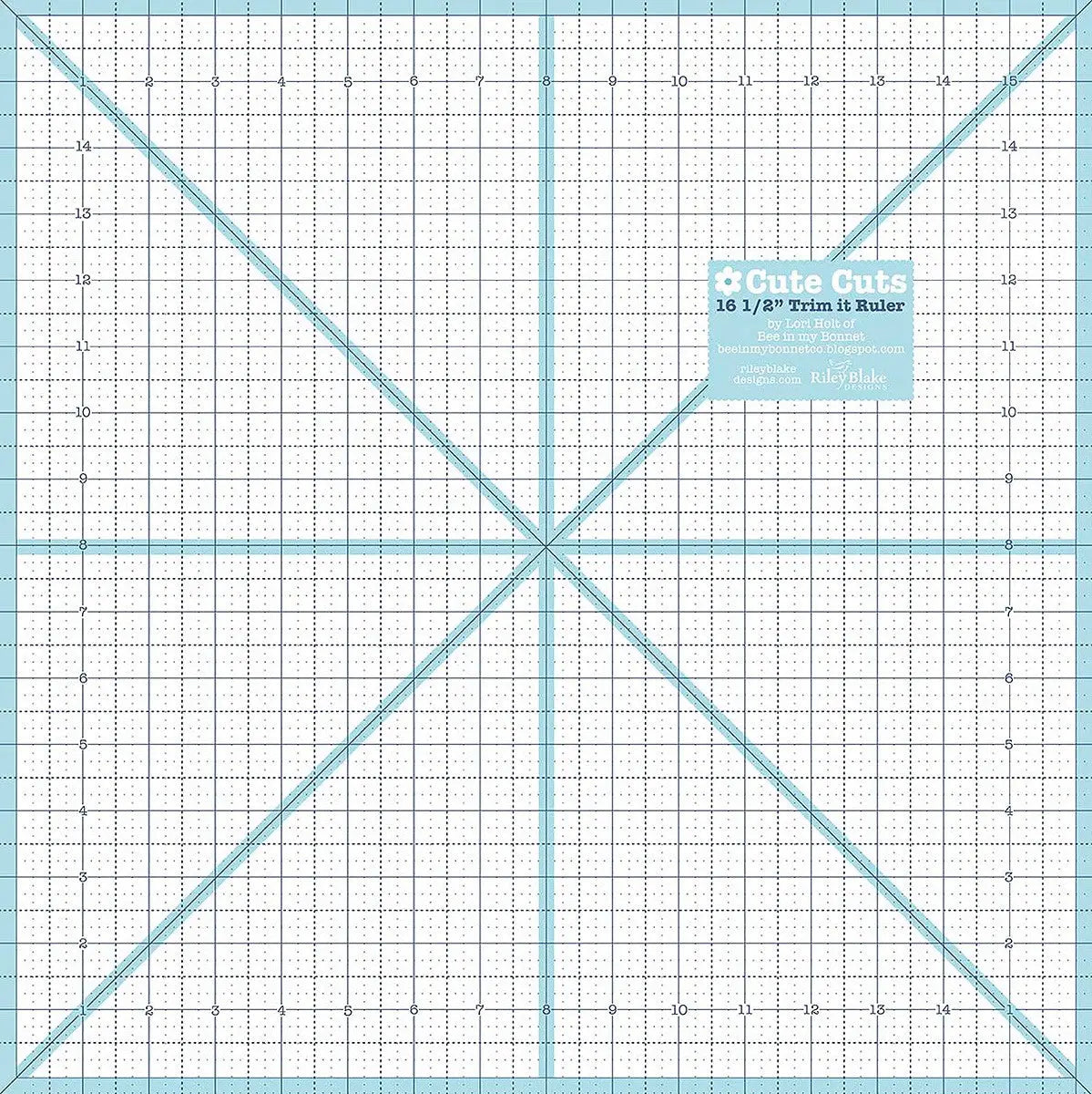 Lori Holt Trim It Ruler 16-1/2in Square
