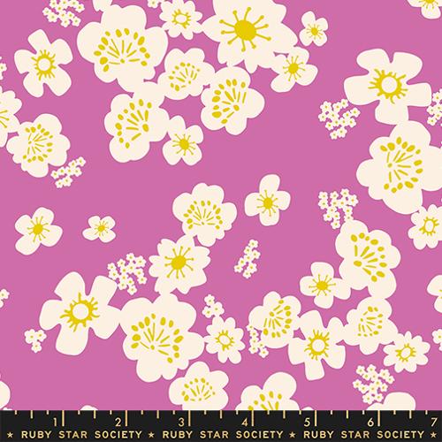 Paper Cuts 2 Heliotrope Lavender Retro Hawaiian Cotton 43"/44" Fabric Per Yard