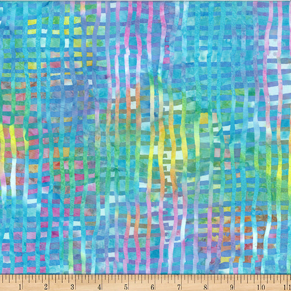 Pastel Bali Chops - Plaid 44"/45" Quilting Cotton Fabric Per Yard