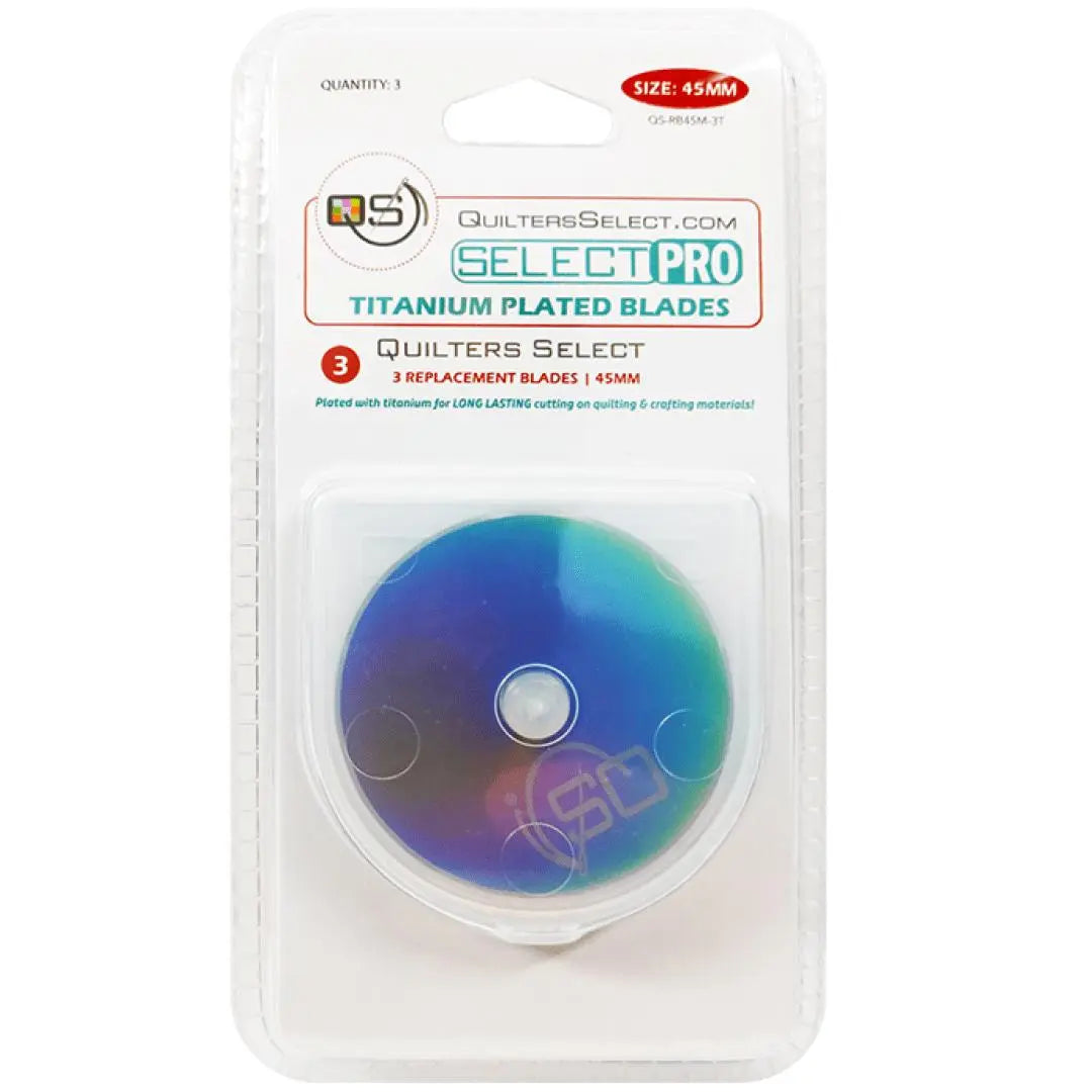 Quilters Select PRO Titanium 45mm Rotary Blade Replacements (3 pk)