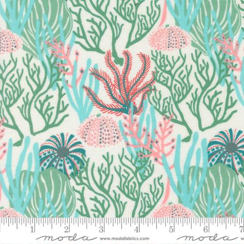 Seaweed Reef Coral Reef Cotton 44"/45" Fabric Per Yard
