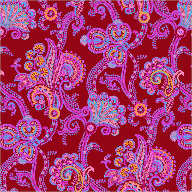 Sweet Talk Natalie Crimson Cotton 44”/45” Fabric Per Yard