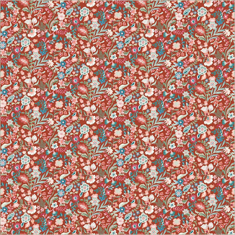 Tapestry Delicate Ruby Cotton 43”/44” Fabric Per Yard