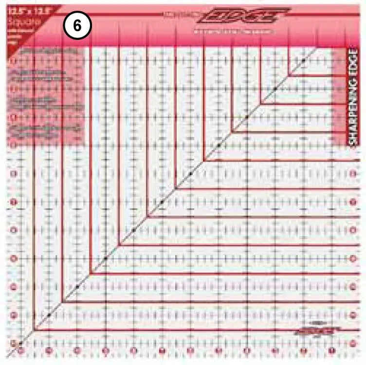 The Cutting Edge Sharpening Edge Ruler 12-1/2in Square