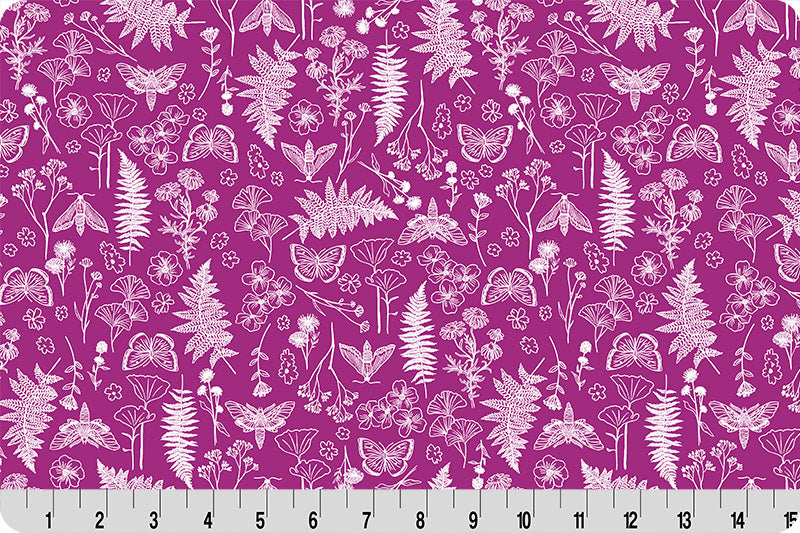 Magenta Whispering Blooms Faegrove Quilting Cuddle Fabric Per Yard