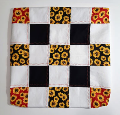 Patch work pillow cover. Size: 18"x18"