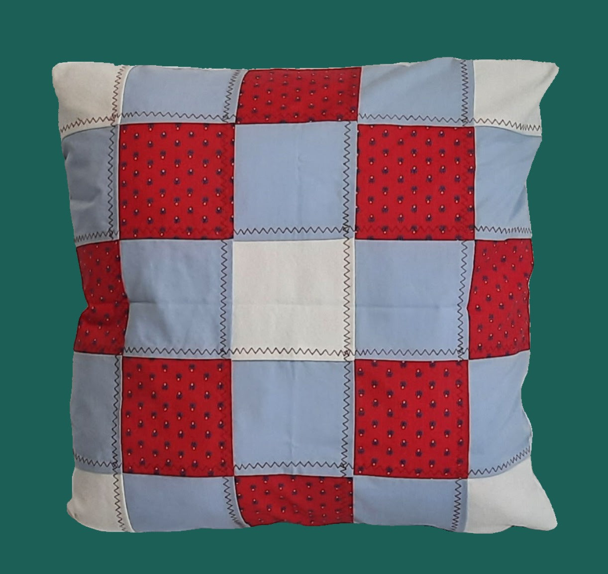 Patch work pillow cover. Size: 18"x18"