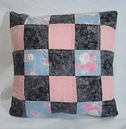 Patch work pillow cover. Size: 18"x18"