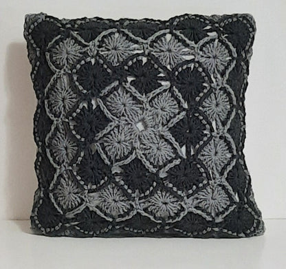 16"x16" Crocheted front decorative pillow cover