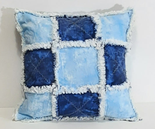 16"x16" Rag Quilt Pillow Cover