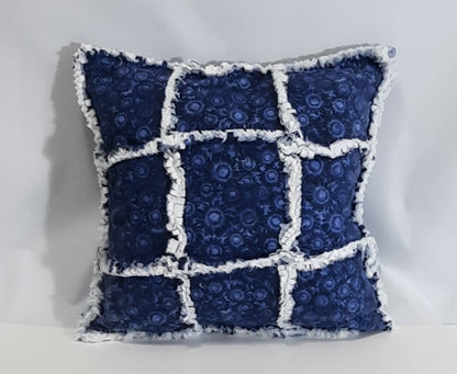 15"x15" Rag Quilt Pillow Cover