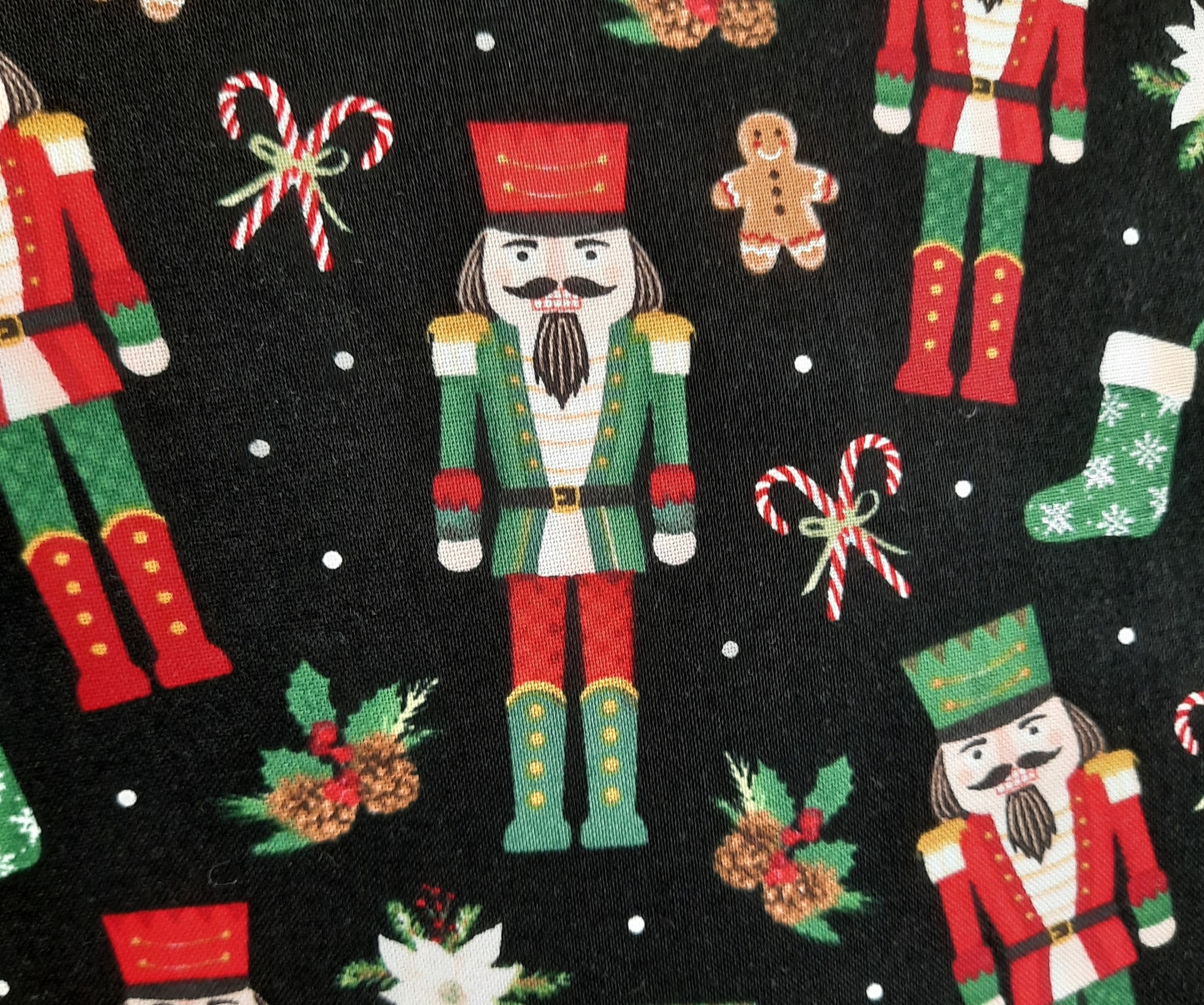 15"x15" Nutcracker Pillow Cover w/green back