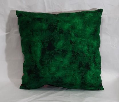 15"x15" Nutcracker Pillow Cover w/green back