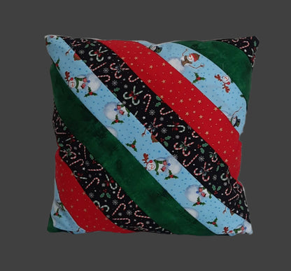 15"x15" Red/Green/snowman/candy cane