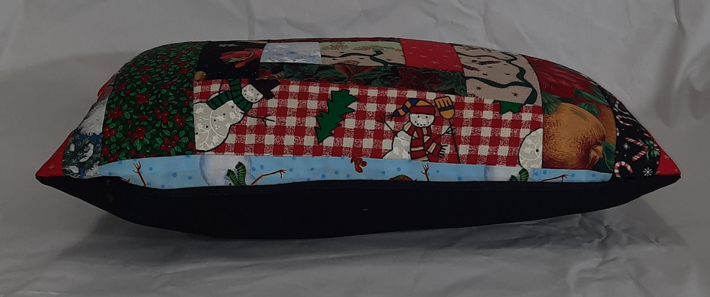 11"x17" Quilted Christmas Travel Pillow