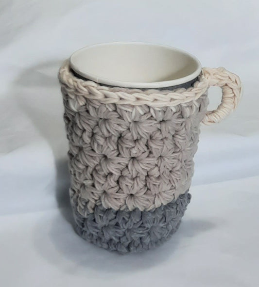 Cup Cozy: Grey and Beige