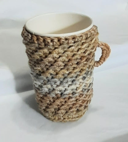 Cup Cozy: Brown, Beige and Grey