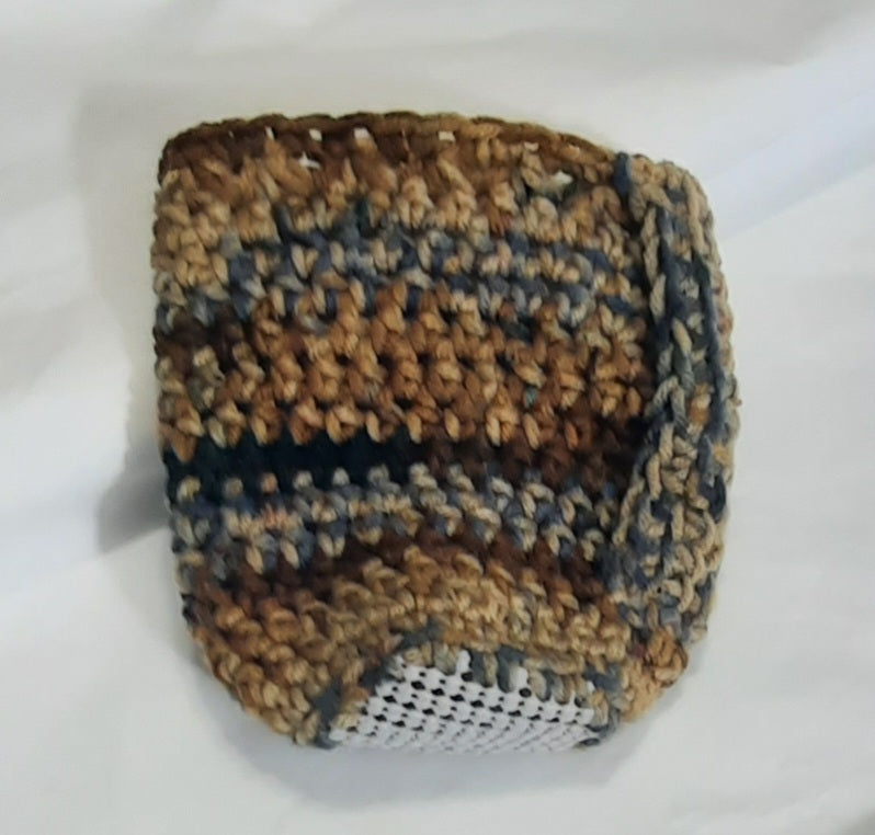 Cup Cozy: Brown, Beige with a hint of blue