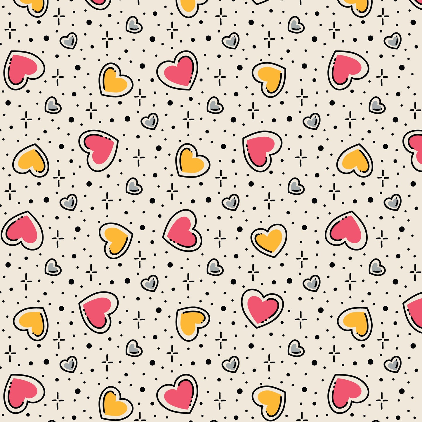 Love Struck Love Ink 3386 Cotton 44”/45” Fabric Per Yard