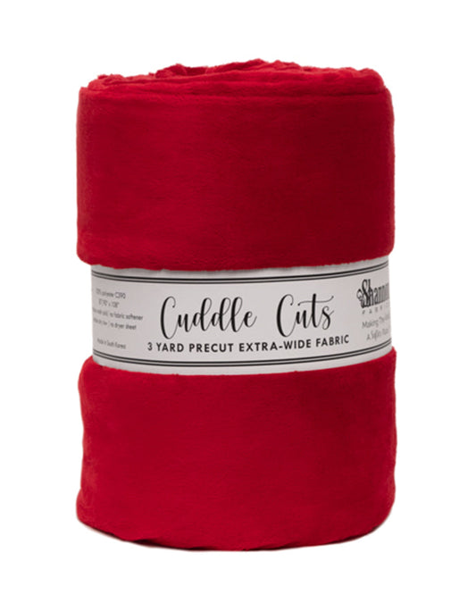 3 Yard Cuddle 110" Cut - Cardinal