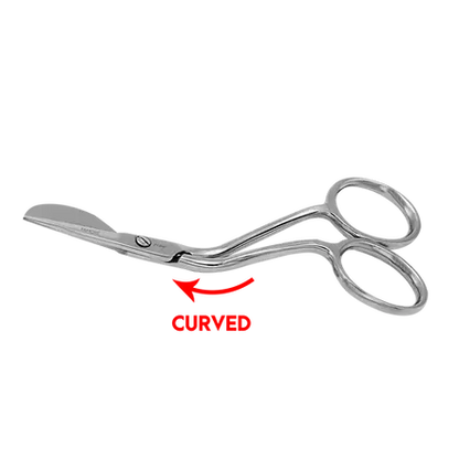 4" Mini Duckbill Applique Scissors Silver Shimmer