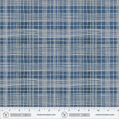String Theory Plaid Clueprint Cotton 43”/44” Fabric Per Yard