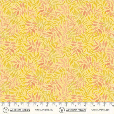 Aviva Foliage Sunshine Cotton 44"/45" Fabric Per Yard