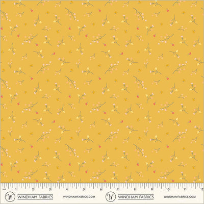 Aviva Sprig Buttercup Cotton 44"/45" Fabric Per Yard