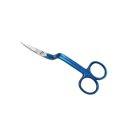 6" True Left Handed Double Curved Machine Embroidery Scissors