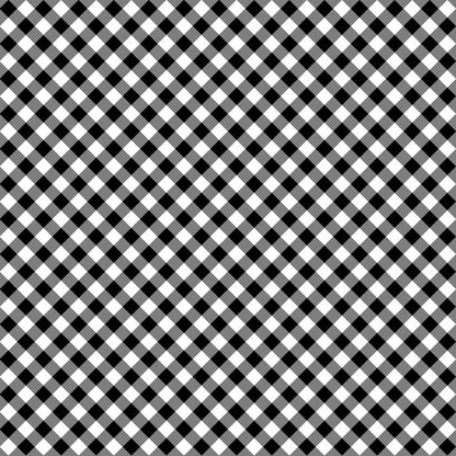 Barely Basics Gingham Quilting Cuddle Black Fabric Per Yard