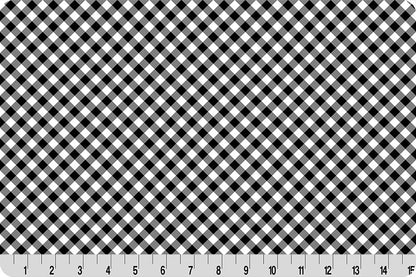 Barely Basics Gingham Quilting Cuddle Black Fabric Per Yard
