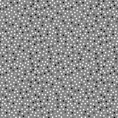 Barely Basics Lots a Dots Quilting Cuddle Gray Fabric Per Yard