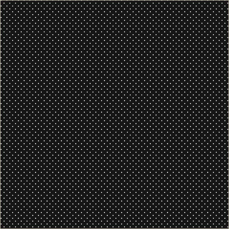 Black Verona Dots Cotton 44”/45” Fabric Per Yard