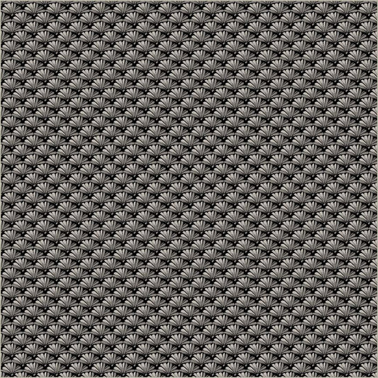 Black Verona Fanned Cotton 44”/45” Fabric Per Yard