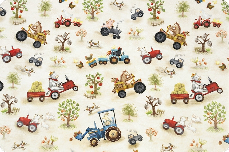 Funny Farm Digital Cuddle® Beige 58/60" Fabric Per Yard