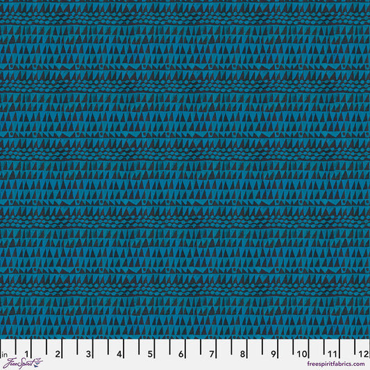 Geo Azure Cotton 44"/45" Fabric Per Yard