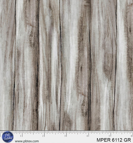 Grey Wood Meadow Perch MPER-6112-GR Cotton 44”/45” Fabric Per Yard