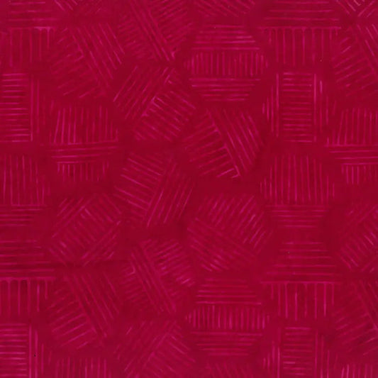 Hexies Red Raspberry 81700-23 Cotton 44"/45" Fabric Per Yard