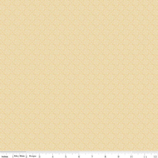 Juju's Petals Dots Yellow Cotton 43"/44" Fabric Per Yard