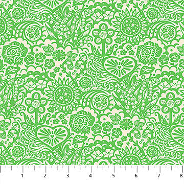 Little Heaven Verdant Yesterday Cotton 44"/45" Fabric Per Yard