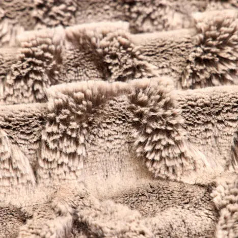 Luxe Cuddle Bunny Bailey Chocolate/Almond Fabric per yard