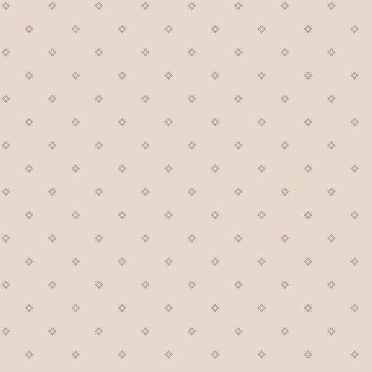 Geo Tan Meadow Blush 43"/44" Cotton Fabric Per Yard