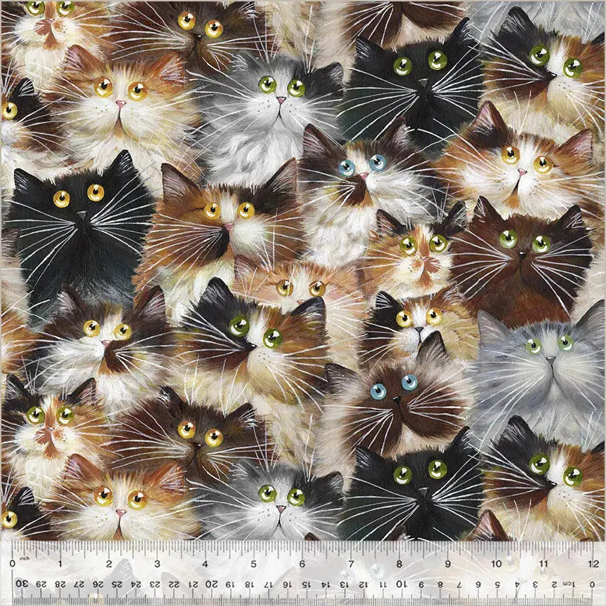Multi Cat Pack Wideback Cotton Fabric Per Yard