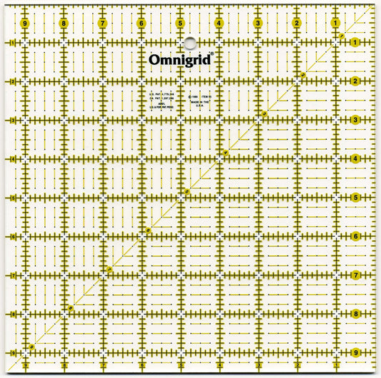 Omnigrid Ruler 9 1/2in Square